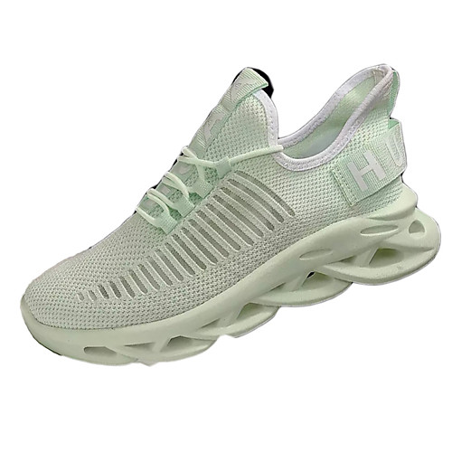 

Men's Spring & Summer Sporty Athletic Trainers / Athletic Shoes Running Shoes Elastic Fabric / Tissage Volant Non-slipping Black / Green / Brown