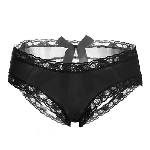 

Women's Lace / Bow / Basic Brief - Normal Mid Waist Light Blue Purple Blushing Pink One-Size