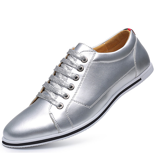 

Men's Summer / Fall Classic / Casual Daily Office & Career Sneakers Faux Leather Non-slipping Wear Proof Gold / Silver