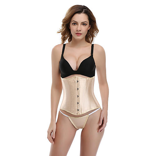 

Women's Hook & Eye Underbust Corset String End Beige XXS XS S