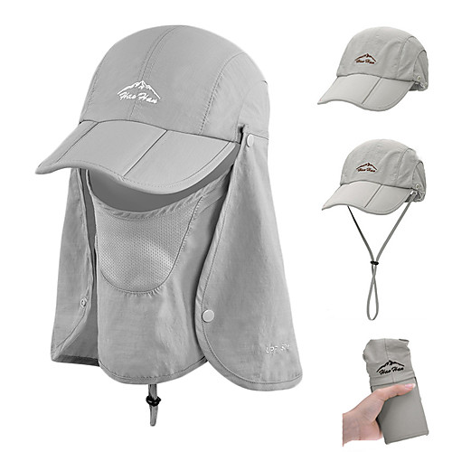 

Fishing Hat Fisherman Hat Hiking Hat Hat Wide Brim Windproof Sunscreen UV Resistant Breathable Solid Color Chinlon Autumn / Fall Spring Summer for Men's Women's Camping / Hiking Hunting Fishing Dark