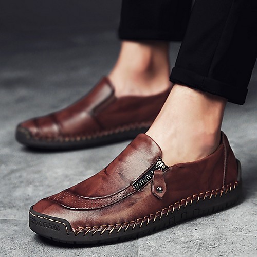 

Men's Summer Outdoor Loafers & Slip-Ons PU Non-slipping Dark Brown / Black / Brown