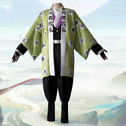 

Inspired by Demon Slayer: Kimetsu no Yaiba Himejima Kyoumei Anime Cosplay Costumes Japanese Cosplay Suits Coat Top Pants For Men's / Necklace / Waist Belt / Bracelets