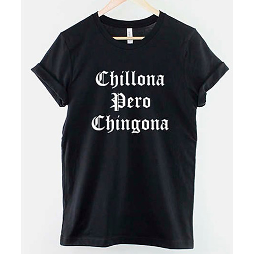 

Women's Cartoon T-shirt Daily Weekend Black