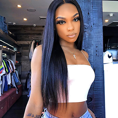 

Remy Human Hair Lace Front Wig style Brazilian Hair Natural Straight Natural Wig 150% Density New Arrival Women's Long Medium Length Very Long Human Hair Lace Wig