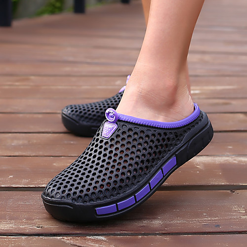 

Women's Slippers & Flip-Flops Summer Flat Heel Round Toe Minimalism Daily Color Block Synthetics White / Black / Pink