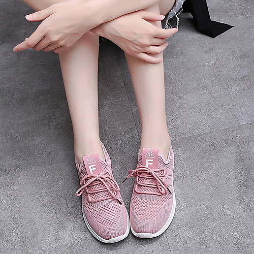 

Women's Trainers / Athletic Shoes Summer Flat Heel Round Toe Daily Canvas White / Black / Dusty Rose