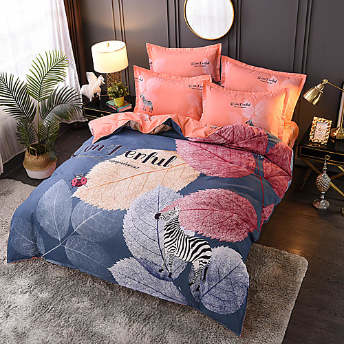 

Pure-color simple sanding four-piece single double bed linen nude skin-friendly bed linen