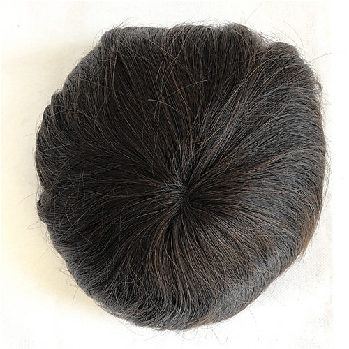 

Straight Hair Toupee Full Pu Thin Skin Toupee Human Hair Replacement System Natural Hair Toupee