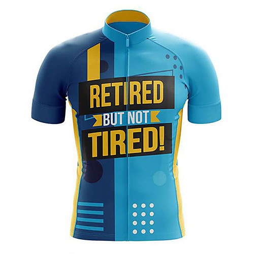 

21Grams Men's Short Sleeve Cycling Jersey Polyester BlueYellow Polka Dot Bike Jersey Top Mountain Bike MTB Road Bike Cycling UV Resistant Breathable Quick Dry Sports Clothing Apparel / Stretchy