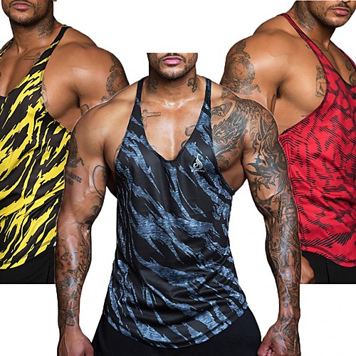 

Men's Running Tank Top Workout Tops Singlet Active Training Fitness Jogging Breathable Quick Dry Soft Sportswear Top Sleeveless Activewear Micro-elastic