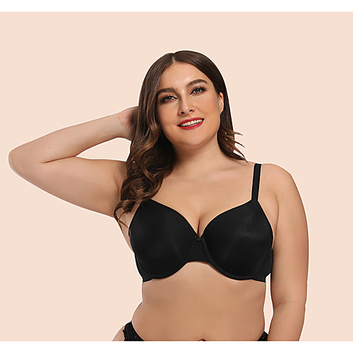 

Women's Underwire Bra Full Coverage Bra Black Beige