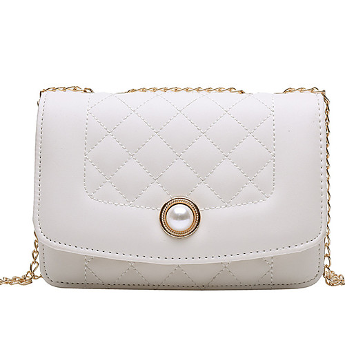 

Women's Pearls / Chain Polyester / PU Crossbody Bag Solid Color Red / White / Black