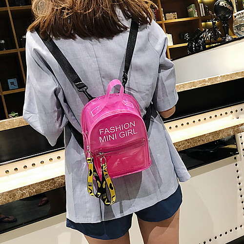 

Girls' Zipper PVC Crossbody Bag Letter White / Black / Purple