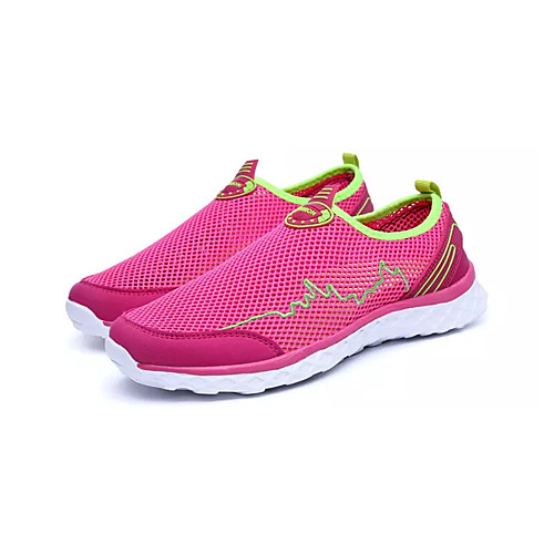 

Women's Trainers / Athletic Shoes Summer Flat Heel Round Toe Sporty Athletic Mesh / PU Walking Shoes Fuchsia / Blue / Gray