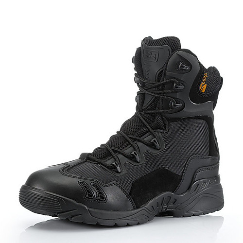 

Men's Spring & Summer Classic Daily Boots Mesh Mid-Calf Boots Black / Khaki