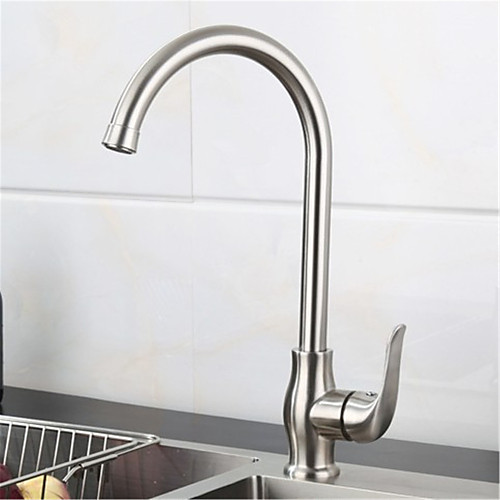 

304 stainless steel kitchen faucet lead-free drawing rotating hot and cold sink dish washing basin faucet