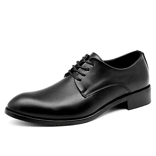 

Men's Fall / Spring & Summer Casual / British Daily Party & Evening Oxfords Leather / Microfiber Breathable Non-slipping Wear Proof Black