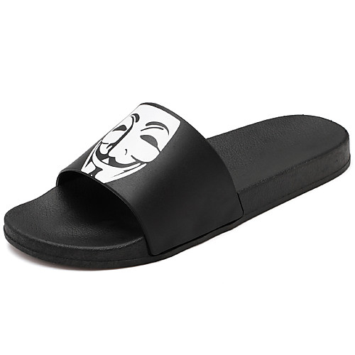 

Men's Summer Casual Daily Slippers & Flip-Flops PVC Breathable Black