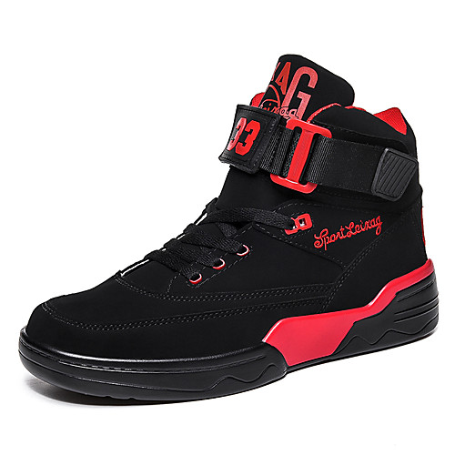 

Men's / Unisex Fall / Spring & Summer Sporty / Casual Daily Outdoor Trainers / Athletic Shoes Basketball Shoes / Walking Shoes Faux Leather Breathable Non-slipping Shock Absorbing Black / White