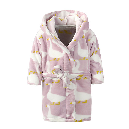 

Kid's Kigurumi Pajamas Bathrobe Oodie Flying Horse Onesie Pajamas Flannel Fabric White / Purple / Pink Cosplay For Boys and Girls Animal Sleepwear Cartoon Festival / Holiday Costumes / Bath Robe