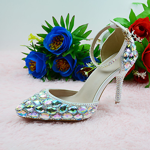 

Women's Heels 2020 Spring & Fall Stiletto Heel Pointed Toe Daily Party & Evening Buckle PU Rainbow