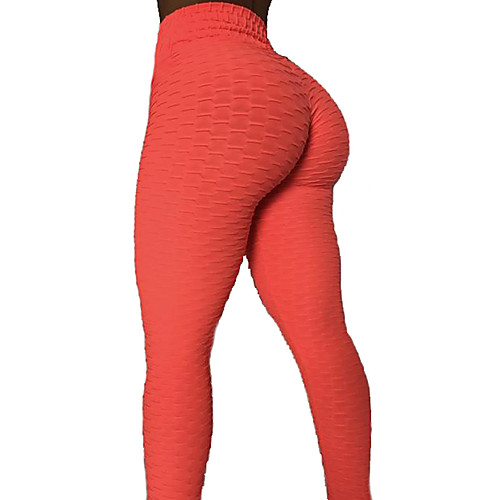 

Women's High Waist Yoga Pants Ruched Butt Lifting Cropped Leggings Butt Lift Quick Dry White Black Purple Running Fitness Gym Workout Sports Activewear High Elasticity