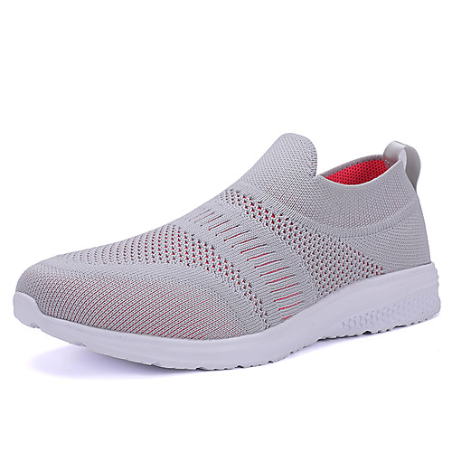 

Women's Trainers / Athletic Shoes Spring & Fall / Spring Flat Heel Round Toe Casual Daily Solid Colored Tissage Volant Walking Shoes Black / White / White / Gray