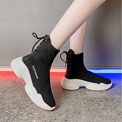 

Women's Boots Winter Wedge Heel Closed Toe Daily PU Booties / Ankle Boots Black / Khaki