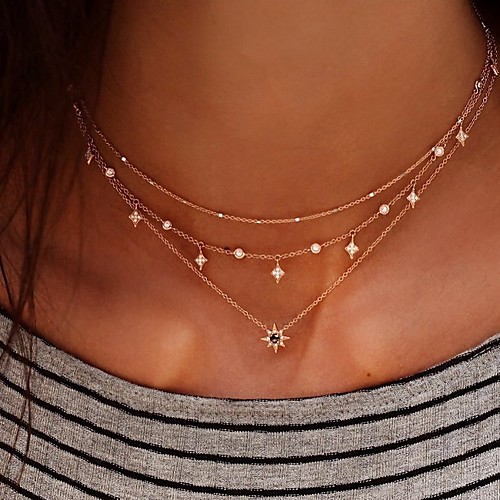 

Women's Choker Necklace Chrome Gold 42 cm Necklace Jewelry 1pc For Daily