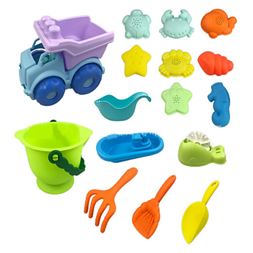 

Beach Toy Beach Sand Toys Set Water Toys 16 pcs Soft Plastic Beach Theme For Kid's Boys' Girls'