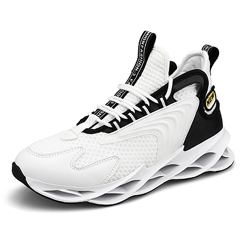 

Men's Fall / Spring & Summer Sporty / Casual Daily Outdoor Trainers / Athletic Shoes Running Shoes / Walking Shoes Tissage Volant Breathable Non-slipping Shock Absorbing Black and White / Black / Red