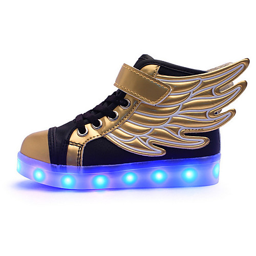 

Boys' Comfort / Luminous Shoe / USB Charging Canvas Flats Big Kids(7years ) Gold Spring