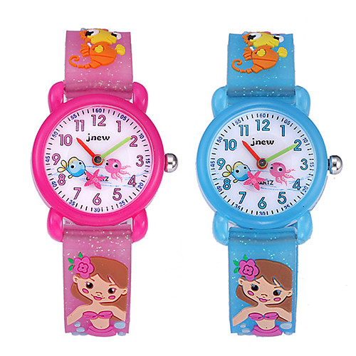 

Kids Sport Watch Quartz 30 m Water Resistant / Waterproof Day Date Analog Cartoon Fashion - Blue Blushing Pink One Year Battery Life