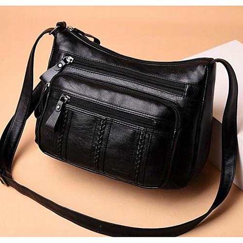 

Women's Zipper Polyester Crossbody Bag Black