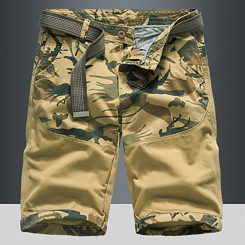 

Men's Hiking Shorts Hiking Cargo Shorts Camo Summer Outdoor 10 Loose Quick Dry Breathable Sweat wicking Comfortable Cotton Shorts Bottoms Army Green Blue Grey Khaki Camping / Hiking Hunting Fishing