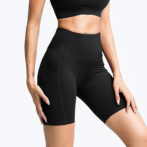 

Women's Compression Shorts Running Shorts Sports & Outdoor Underwear Shorts Bottoms Patchwork Elastane Fitness Running Jogging Training Tummy Control Butt Lift Reflective Strips Sport Solid Colored