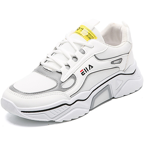 

Men's Summer / Fall Sporty / Casual Athletic Outdoor Trainers / Athletic Shoes Mesh / PU Breathable Non-slipping White / Black / Gray Color Block