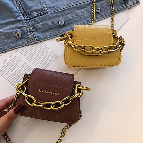 

Women's Zipper PU Crossbody Bag Solid Color Black / Yellow / Brown