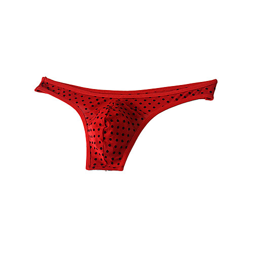 

Men's Mesh Briefs Underwear - Normal Low Waist Red One-Size