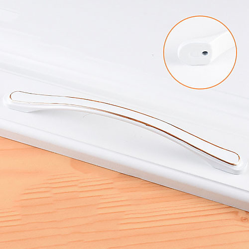 

Cyrus Aluminum Alloy European Style Cabinet Door Handle Fuji White Simple Drawer Wardrobe Handle Hardware Handle