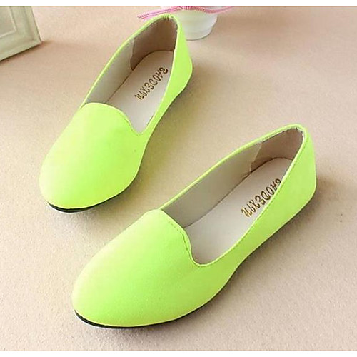 

Women's Flats Spring & Summer Flat Heel Round Toe Daily Solid Colored PU White / Black / Yellow