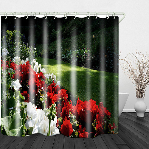 

Bathroom Shower Curtains & Hooks Rainbow Neoclassical Polyester Waterproof
