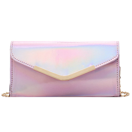 

Women's Chain Polyester / PU Crossbody Bag Solid Color Blushing Pink / Silver / Black