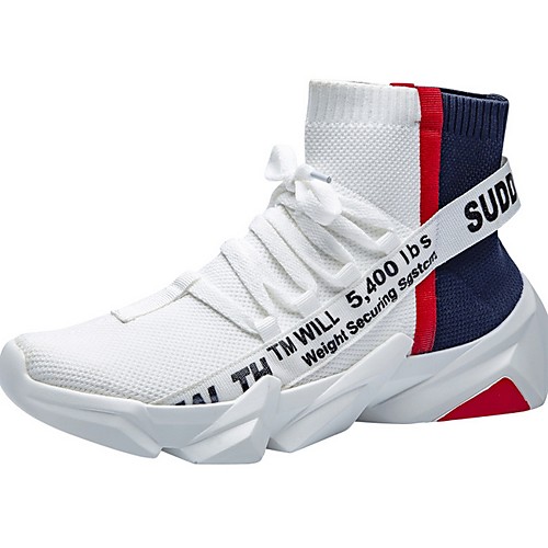 

Men's Spring & Summer Classic Daily Trainers / Athletic Shoes Running Shoes Mesh Black and White / Black / Blue