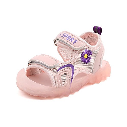 

Boys' / Girls' Comfort PU Sandals Toddler(9m-4ys) / Little Kids(4-7ys) Walking Shoes Flower Pink / Green Summer / Fall / Slogan