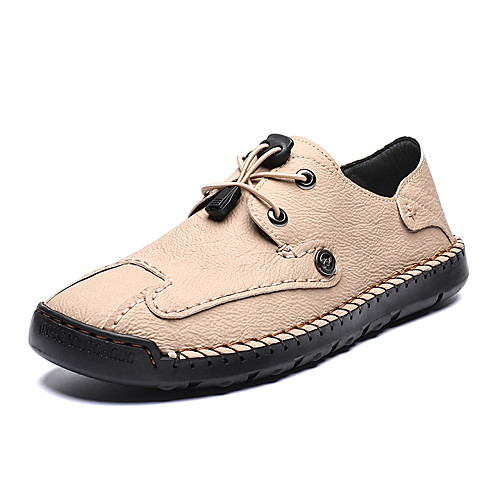 

Men's Spring & Summer Classic / British Daily Outdoor Oxfords Walking Shoes Leather / Nappa Leather Breathable Wear Proof Camel / Khaki / Black