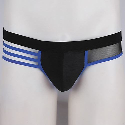 

Men's Cut Out G-string Underwear - Normal Low Waist Fuchsia Red Blue One-Size