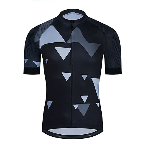 

21Grams Men's Short Sleeve Cycling Jersey Polyester Black / White Bike Jersey Top Mountain Bike MTB Road Bike Cycling UV Resistant Breathable Quick Dry Sports Clothing Apparel / Stretchy / Race Fit