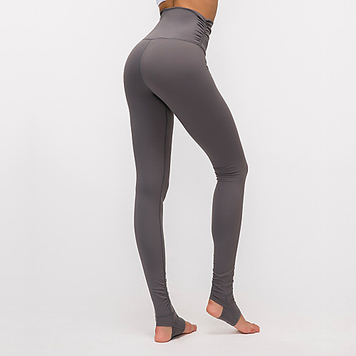 

Women's High Waist Yoga Pants Stirrup Fashion Black Purple Dark Gray Gray Elastane Running Fitness Gym Workout Tights Leggings Sport Activewear Comfort Tummy Control Butt Lift Moisture Wicking Power